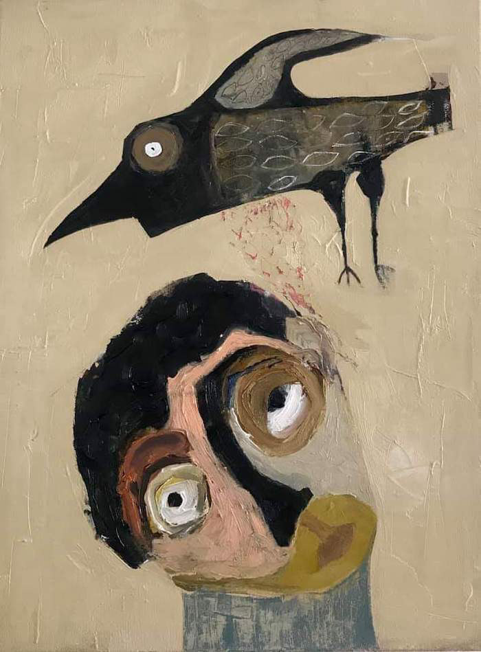 شخصيات أنهكها الخراب (لوحة للفنان سمعان خوام)