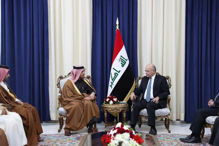 الرئيس برهم صالح بحث مع الوزير القطري الوضع الراهن الإقليمي