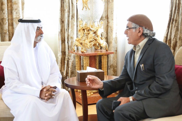 الزميل رشيد الخيون يجري الحوار مع وزير التسامح الشيخ نهيان بن مبارك آل نهيان