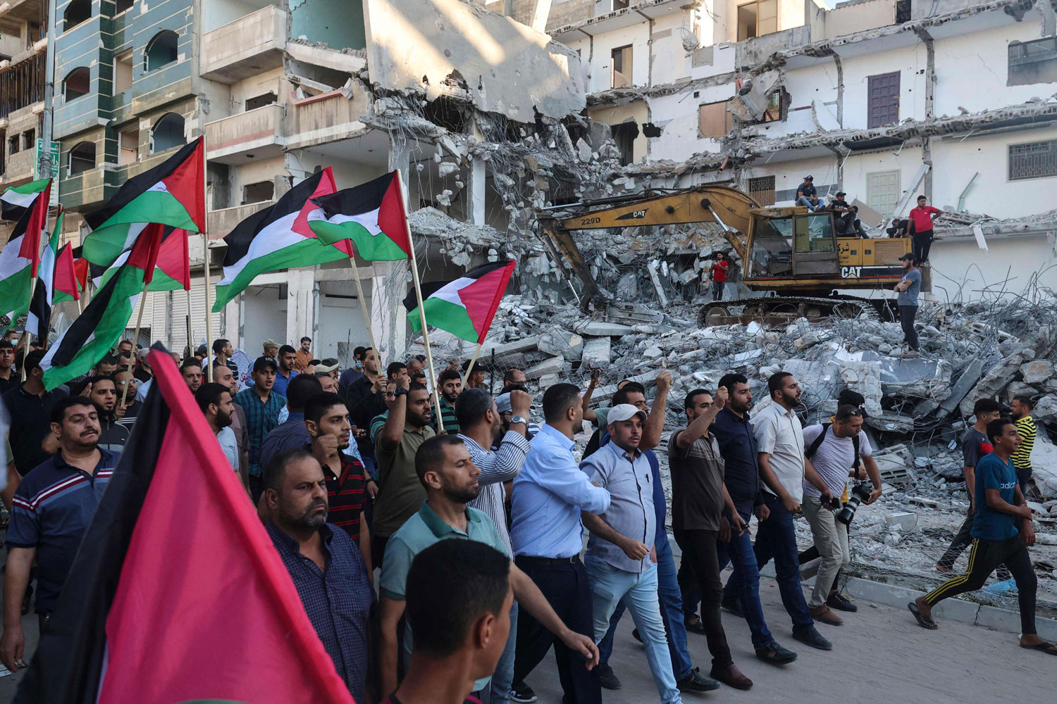 احتجاجات فلسطينية على مسيرة الأعلام