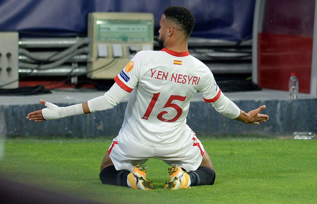 النصيري ثالث هدافي منتخب المغرب خلف كل من حكيم زياش نجم تشيلسي ويوسف العربي لاعب أولمبياكوس