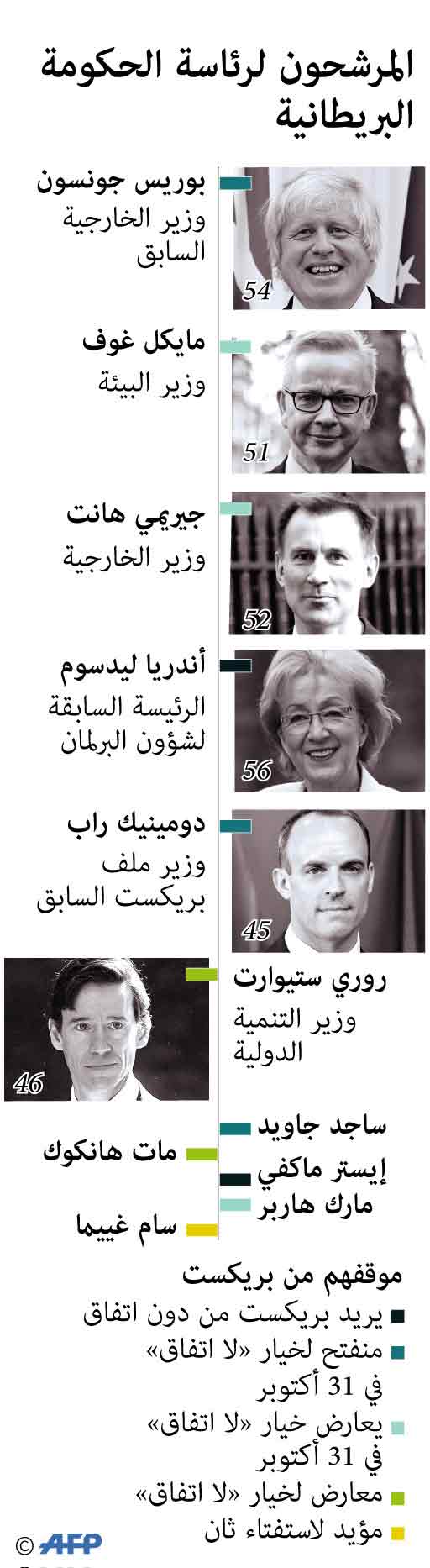 مرشحون لخلافة ماي