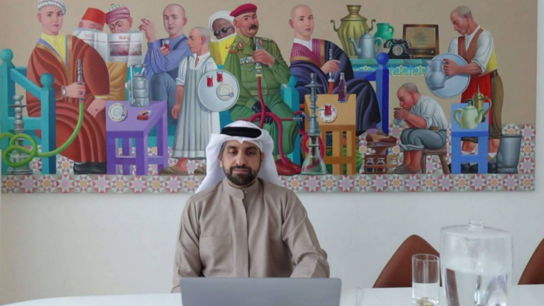 سلطان القاسمي يرسم اليومي