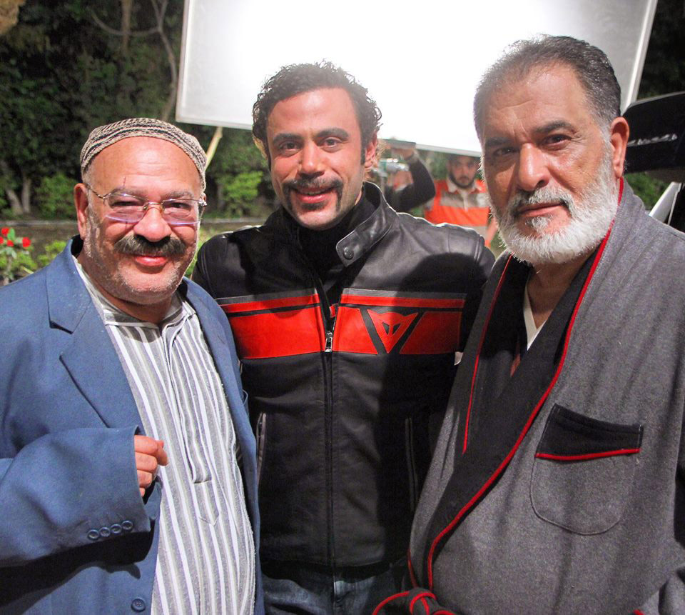 صلاح عبدالله مع محمد إمام ورياض الخولي في مسلسل "هوجان"
