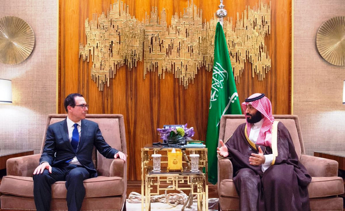 الأمير محمد بن سلمان وستيفن منوتشين يؤكدان على أهمية الشراكة الإستراتيجية السعودية الأميركية
