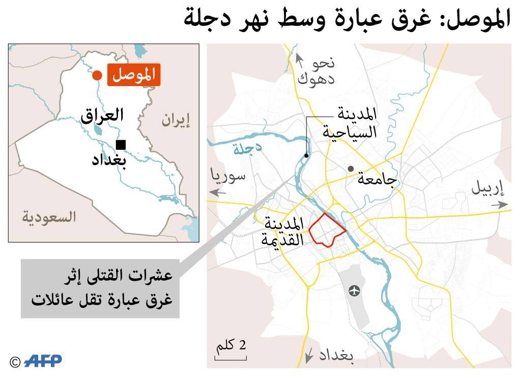 الحادث جاء بعد يوم واحد من تنبيه وزارة الموارد المائية الى ضرورة الانتباه إثر فتح بوابات سد الموصل 