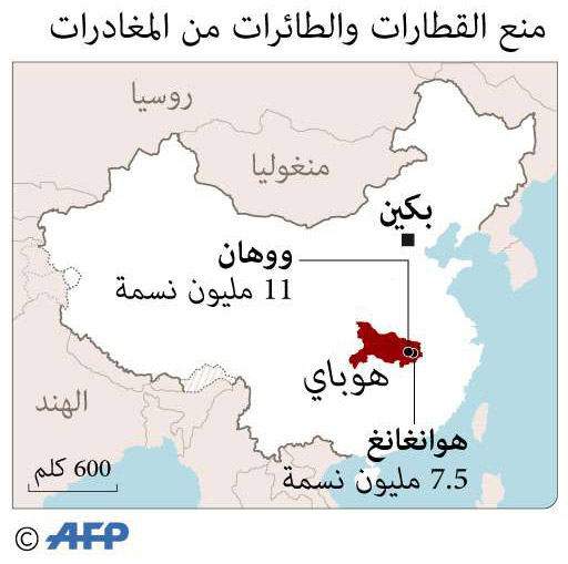 الصين تفرض الحجر الصحي على مدينتين