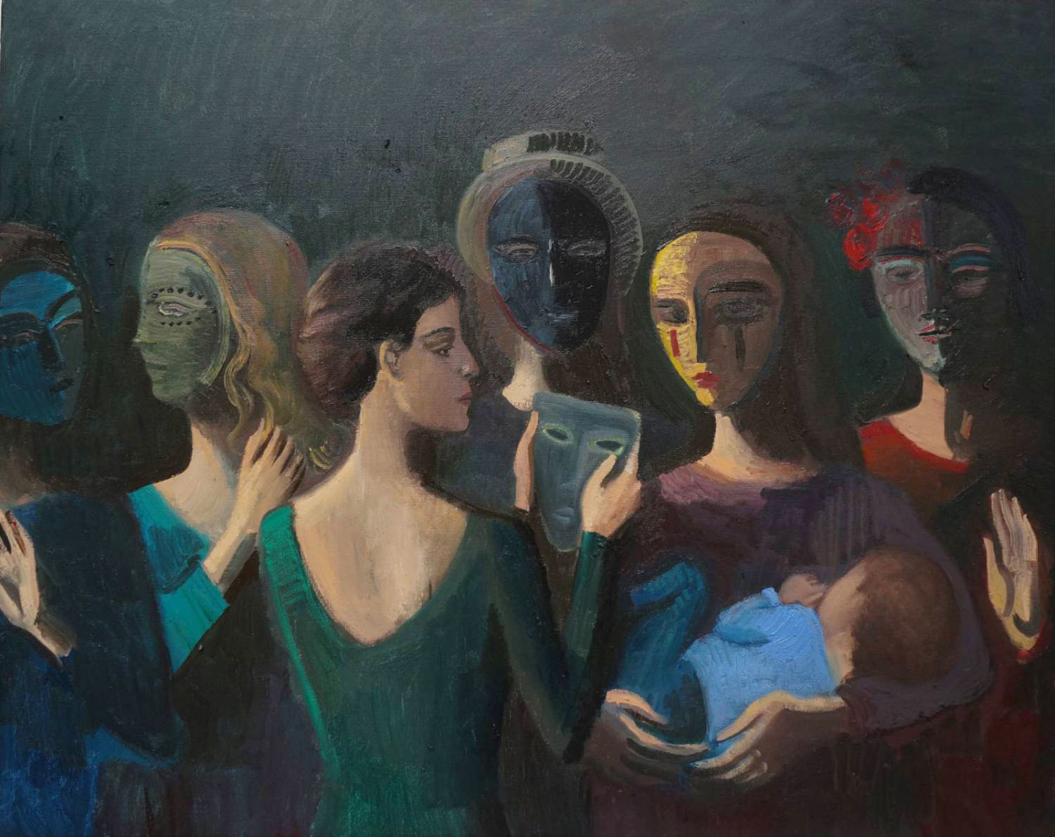 الكائن البشري يستغرق بناؤه سنين عمره وعمر آبائه وأجداده (لوحة للفنانة كاتارزينا كاربوفيتش)