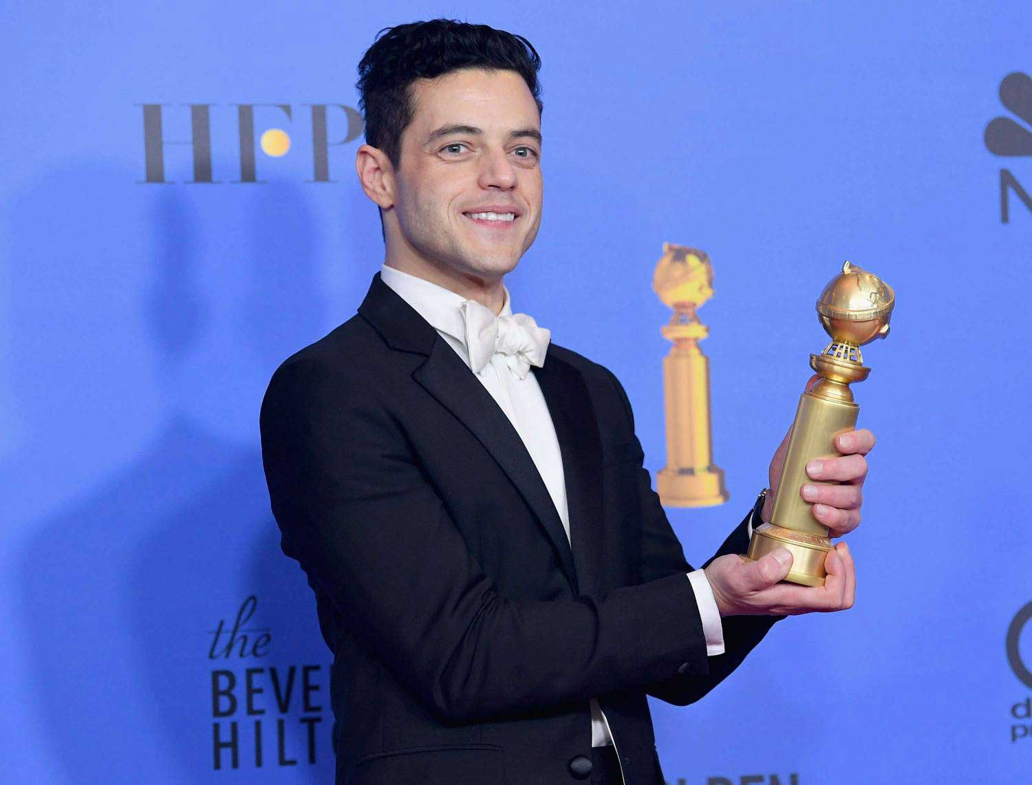 الممثل الأميركي من أصول مصرية رامي مالك تم ترشيحه لجائزة أفضل ممثل عن أدائه لشخصية المطرب فريدي ميركوري في فيلم {الملحمة البوهيمية}