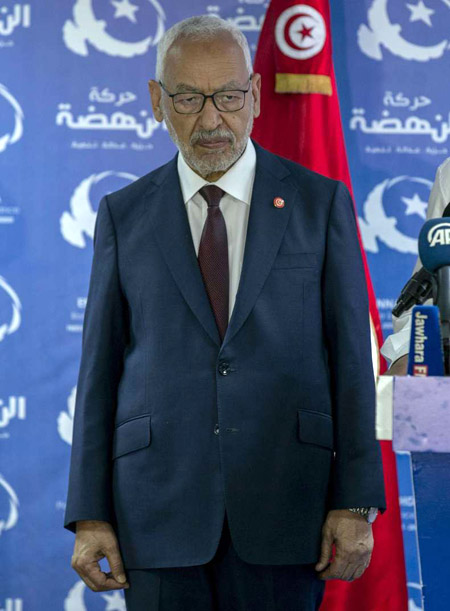 النهضة ترشح راشد  الغنوشي لرئاسة الحكومة التونسية الجديدة وتطرح أوراقها على طاولة الحوار