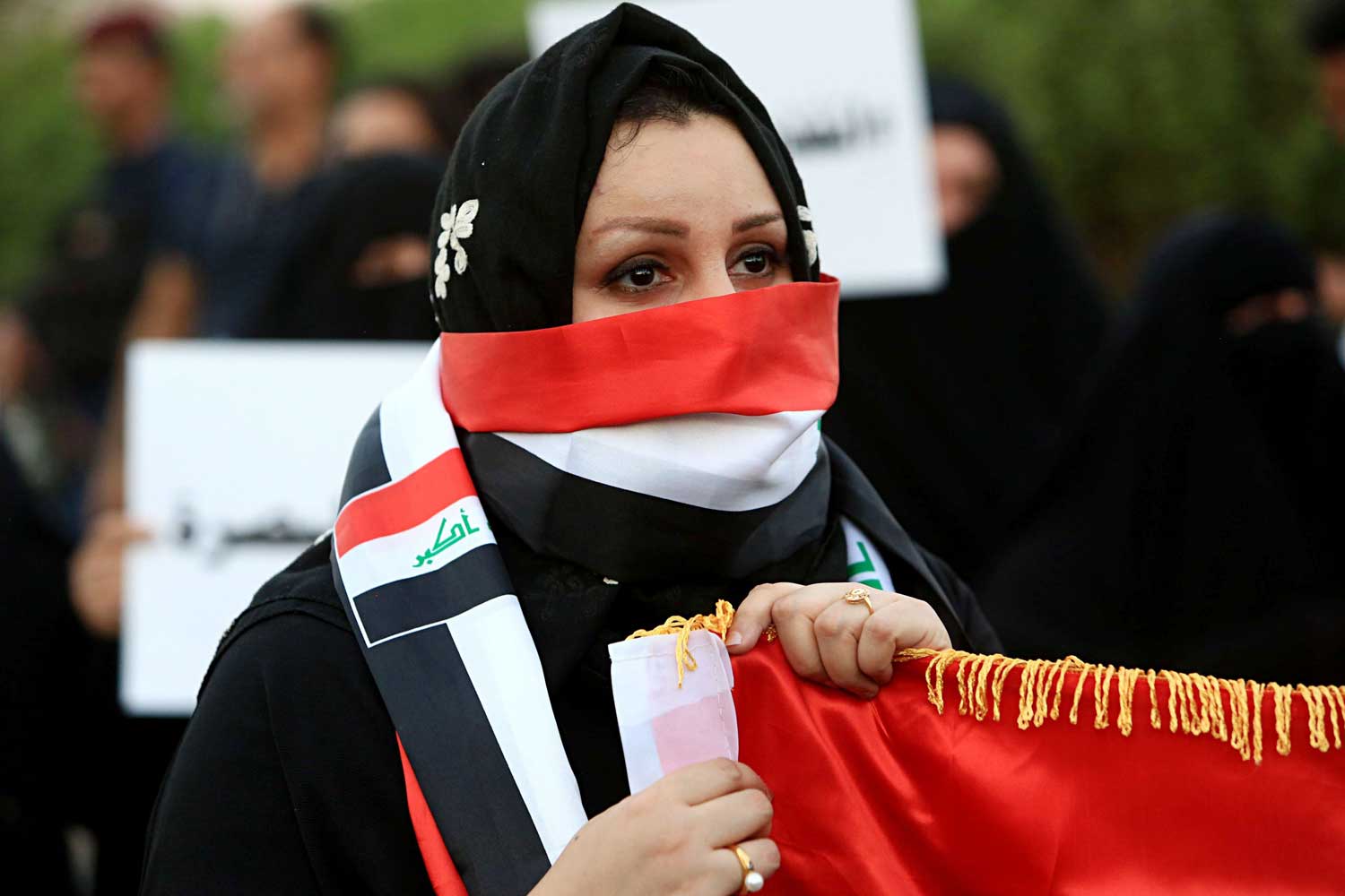 حضور رئيسي للمرأة العراقية في الاعتصامات والمظاهرات